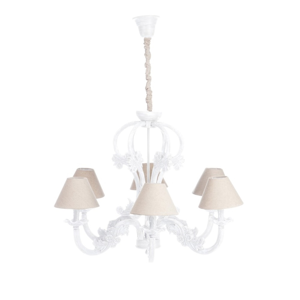 Люстра бежево-белая