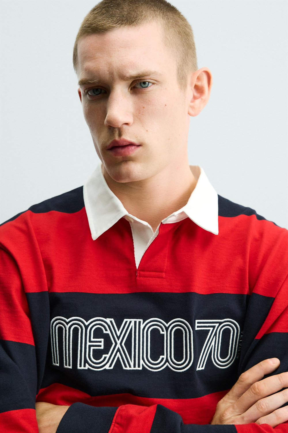 ZARA ПОЛО В ПОЛОСКУ MEXICO 70 FIFA WORLD CUP™ FIFA CLASSICS, КРАСНЫЙ