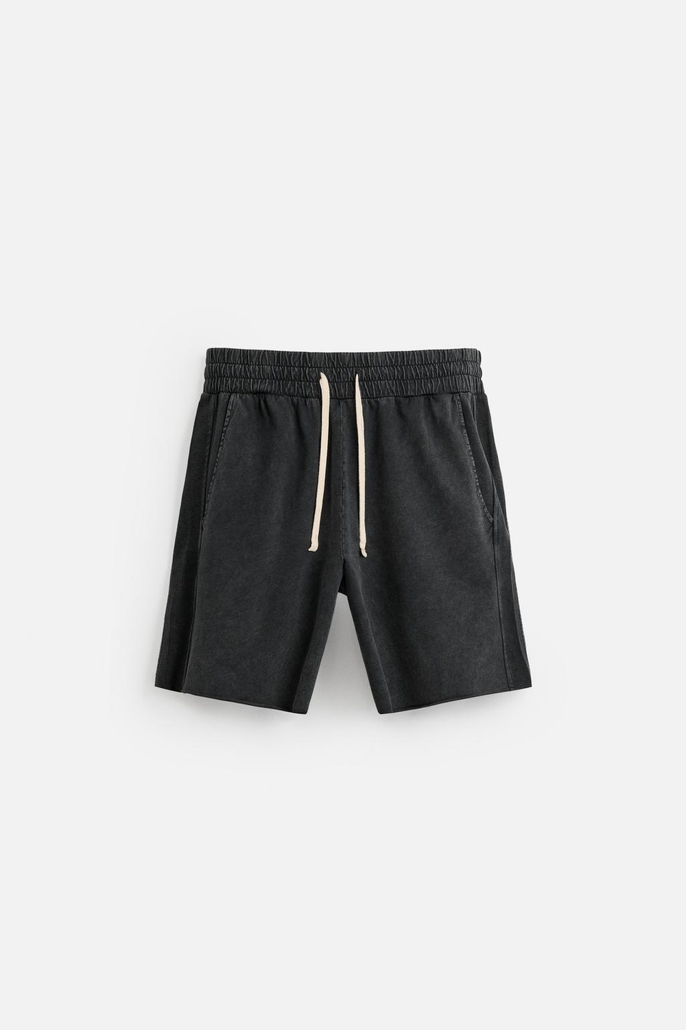 Шорты relaxed fit из ткани с эффектом потертости