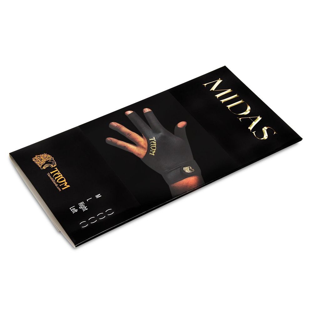 Перчатка Taom Midas Billiard Glove черная правая L