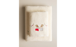 Zara Home Полотенце для лица и рук из хлопка, бежевый · 4698/013
