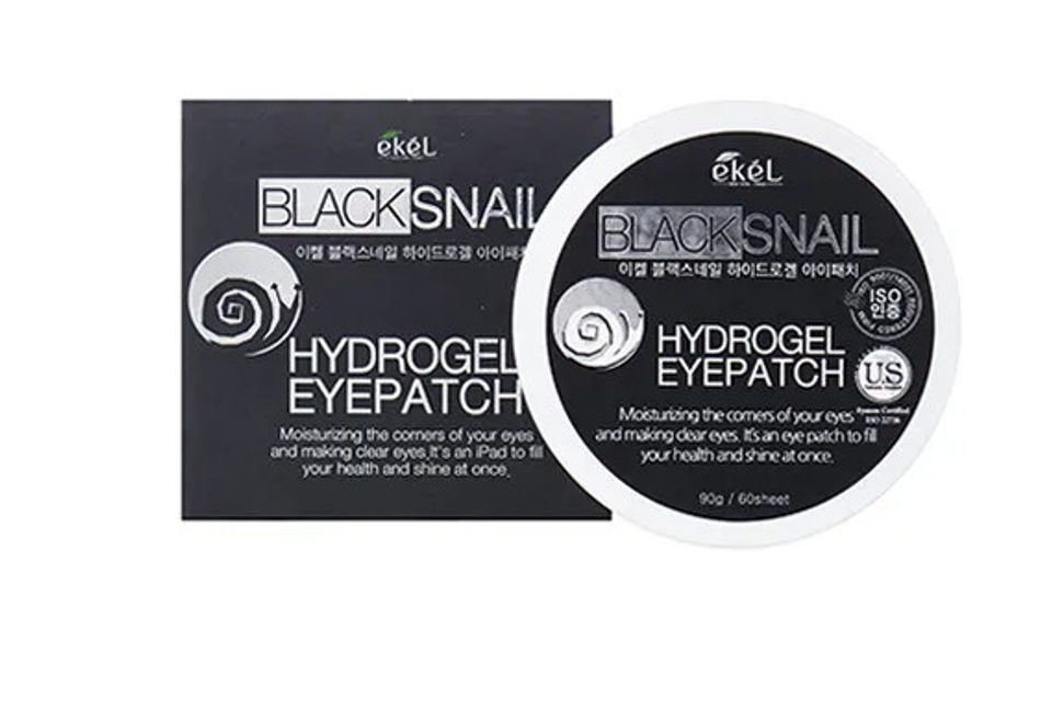 Гидрогелевые патчи Ekel Black Snail Hydrogel Eye Patch 60шт