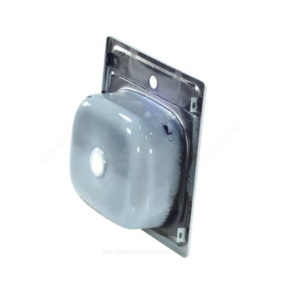 Мойка 500х500х160мм сталь эмалированная без сифона с кронштейнами б/метизов выпуск 1 1/2" Сантэкс (Гомель)