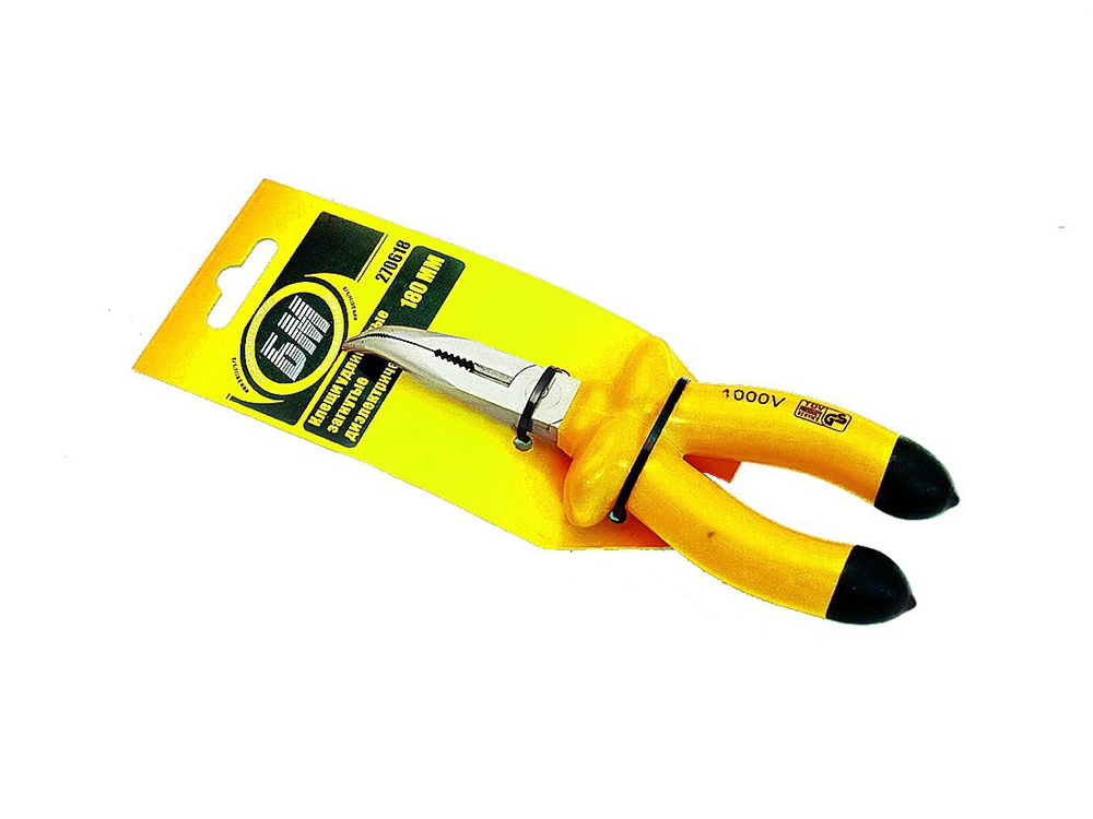 Клещи удлинен. загнутые диэл. 1000V 7"  БМ