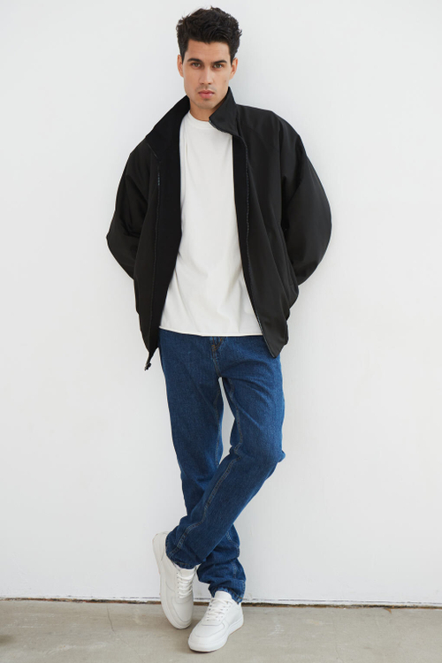 Джинсы зауженные мужские, navy