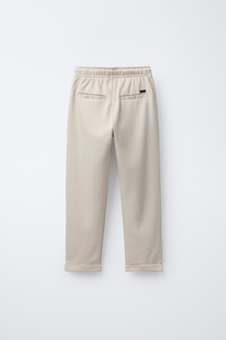 ZARA БРЮКИ ПРЯМОГО КРОЯ, ЭКРЮ