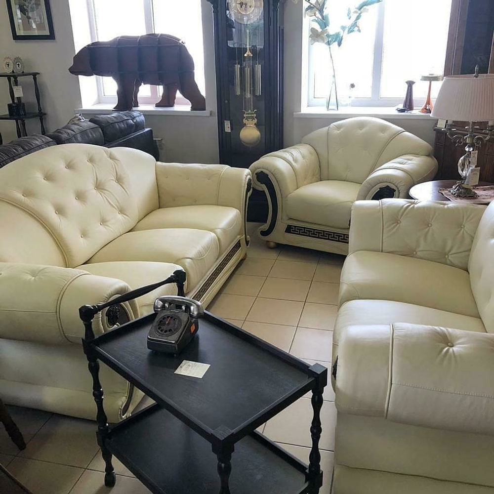 Диван-кровать Versace 3-х местный белый