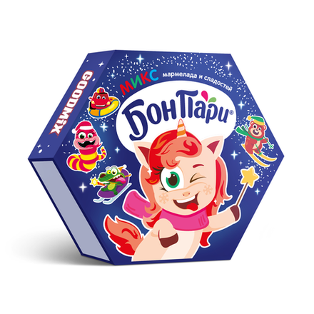 Набор сладостей новогодний БОН ПАРИ И весёлая компания (Кор) 376г