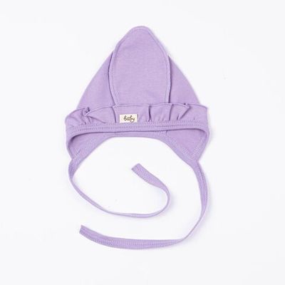 Ruffled baby hat 0-3 months - Lavender