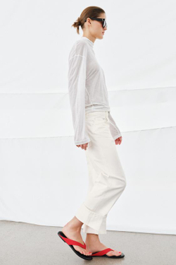 ZARA ДЖИНСЫ ПРЯМОГО КРОЯ С НИЗКОЙ ПОСАДКОЙ — ZW COLLECTION, БЕЛЫЙ