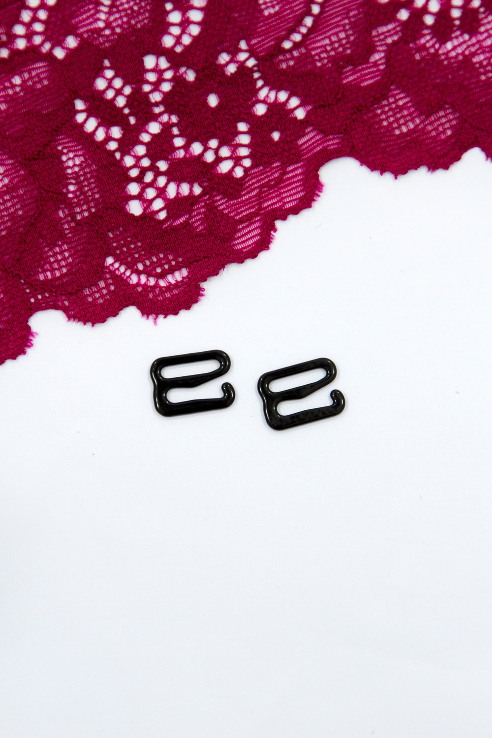 Кольцо, регулятор, крючок для бюстгальтера чёрный 0,6-2 см