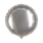 Шар (18''/46 см) Круг, Стальной серый, Сатин, 1 шт.
