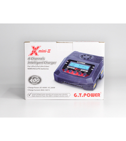 Универсальное зарядное устройство G.T.Power X4MINI 200 W Dual Power 19-26/220В, 10Aх4