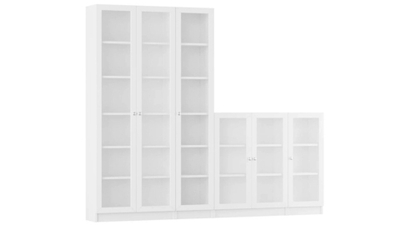 Книжный стеллаж Билли 85 Белый Фасадный 0101 240*30*202 см,    Фиеста