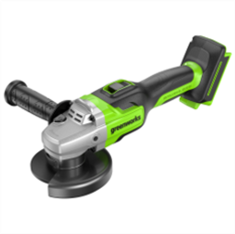 Угловая шлифовальная машина Greenworks GD24AG, 24V, бесщеточная, 125 мм, 10500 об/мин, без АКБ и ЗУ (3200207)