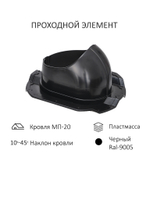 Комплект активной вентиляции: Вентиляционный выход изолированный D 150/160 мм высота H-500 серия Static, проходной элемент PROF-20 для металлопрофиля С20 серия Static, ротационная вентиляционная турбина D 160 мм серия Twister, коричневый Gervent