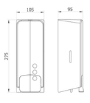 Диспенсер для мыла с кнопкой 1000 мл. ABS CLASSIC 03040.W белый