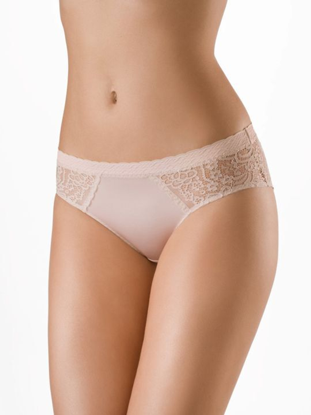 Трусики-слипы с кружевом Patrice (Размер: 38) (Цвет: пудровый)