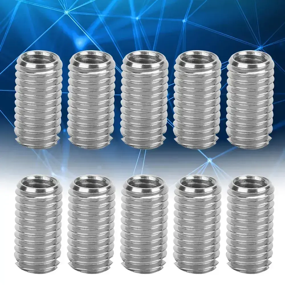 Резьбовые вставки 10шт внутренний M6*1.0 наружный M8*1.25 длина 15 мм