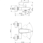 Настенный смеситель Ideal Standard CERAPLAN III B0718AA  для ванны/душа