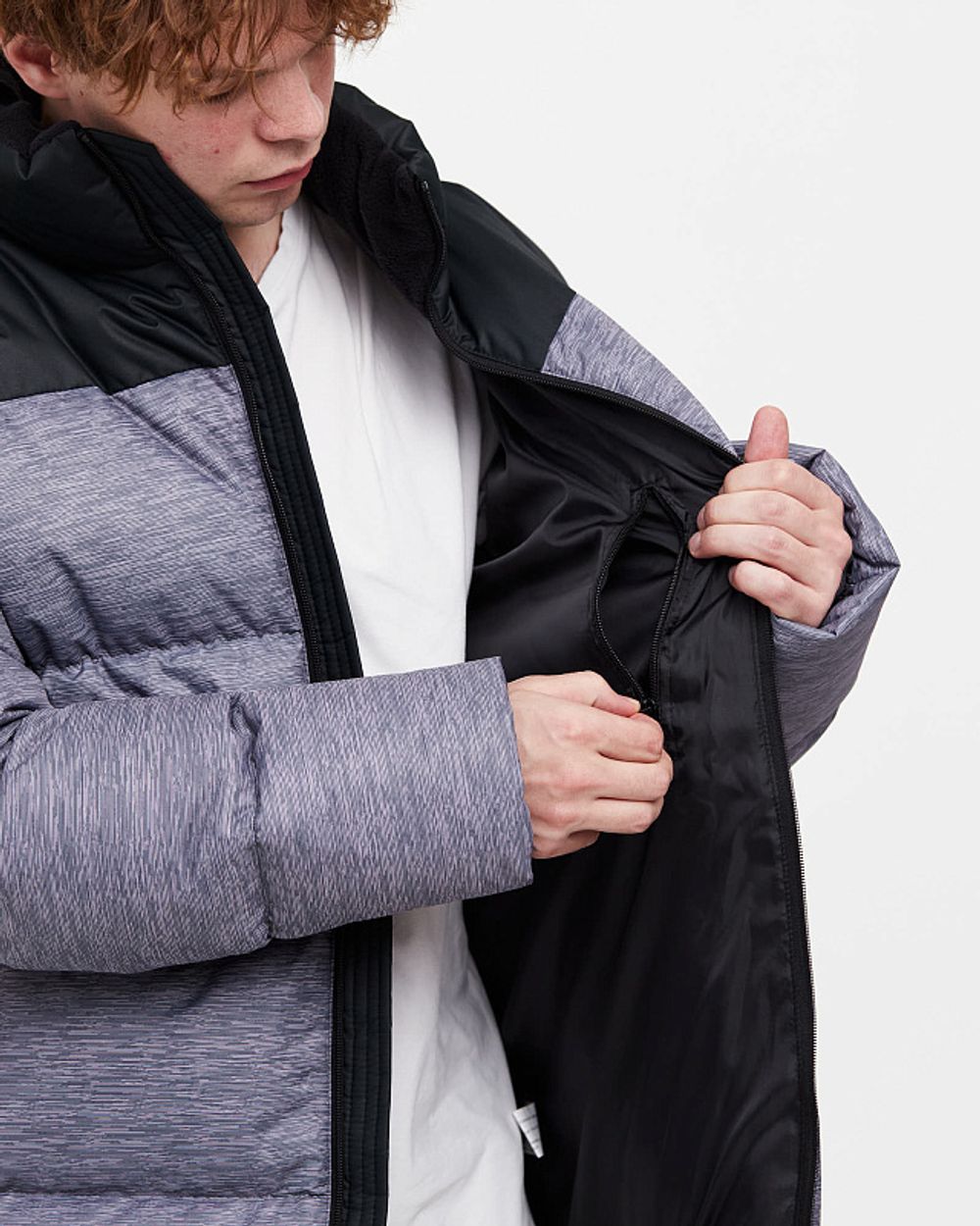 Пуховик Anteater AW24 Downjacket Stroke серый