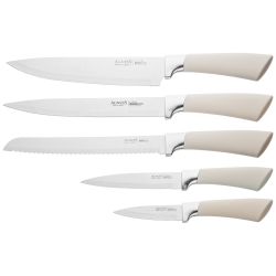 НАБОР НОЖЕЙ AGNESS НА ПЛАСТИКОВОЙ ПОДСТАВКЕ, 6 ПРЕДМЕТОВ