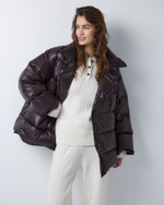 Поло объемного кроя из смесового кашемира молочный