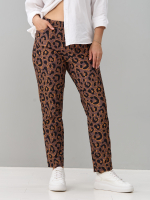 Брюки Бдж-129/кофе-леопард