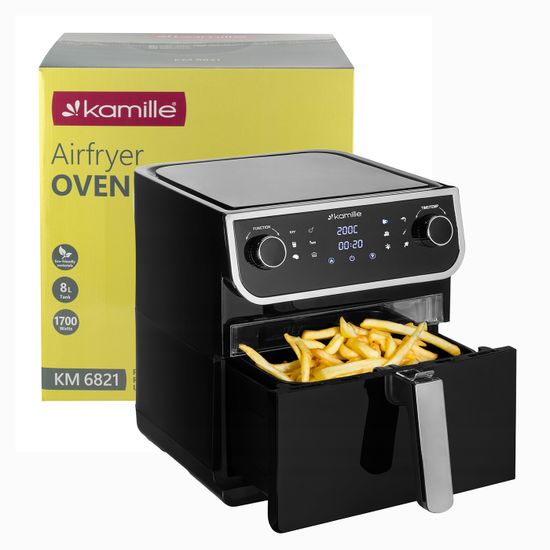 Аэрофритюрница 8 л. 1700 Вт. 12 автопрограмм Kamille KM 6821