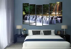 Модульная картина "Солнечный водопад"