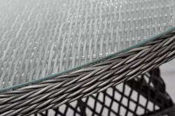 "Дольче" обеденная группа из искусственного ротанга, цвет графит