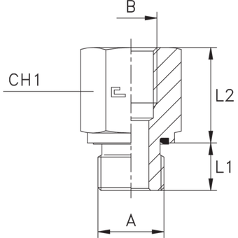 Соединение PFE BSP 1/8 BSP 3/8