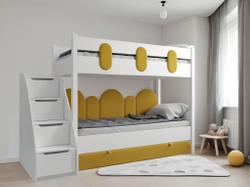 Двухъярусная кровать, Офелия, без лестницы желтый