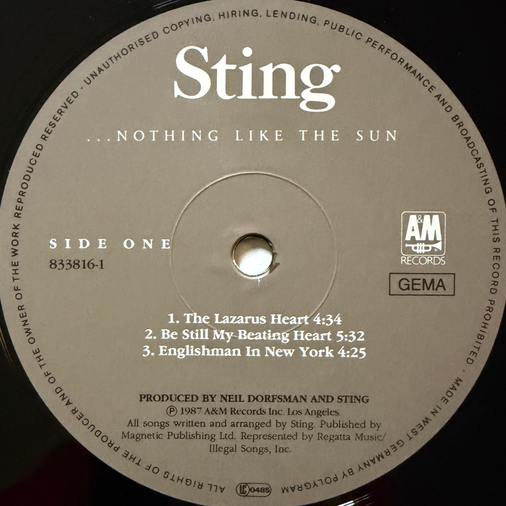 Sting - Nothing Like The Sun 2LP (Германия 1987г.)