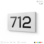 Номер на дверь 712, табличка на дверь для офиса, квартиры, кабинета, аудитории, склада, белая 120х70 мм, Айдентика Технолоджи