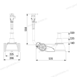 Домкрат пневмо-гидравлический г/п 25т/10т B25-2, AC Hydraulic