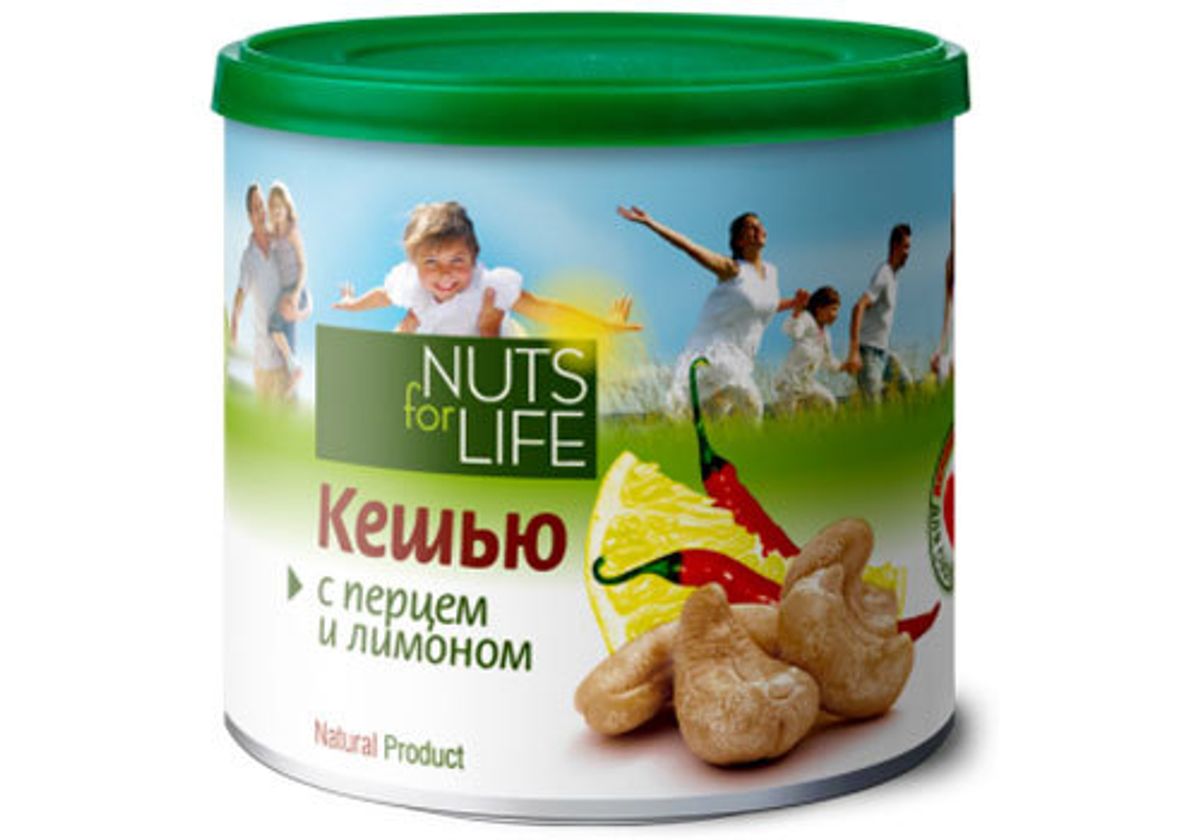 Кешью с перцем и лимоном Nuts for Life, 115г