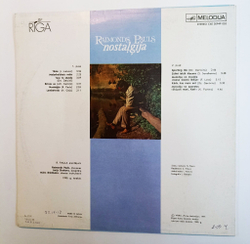 Винтажная виниловая пластинка LP Raimonds Pauls Раймонд Паулс Nostalgija (СССР 1991)