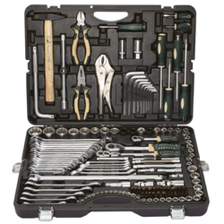 Набор инструментов 142+6пр. 1/4''3/8''1/2''(6-гран.)(4-36мм, 27,30,32,36-12гр.)+(ключи трещоточные:8х10,12х13,14х15,16х17,18х19мм, бокорезы-7'') RockForce##Rock FORCE RF-41421-5 PREMIUM