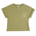 Футболка д/девочки M1157K-7/10 р.122 оливковый (Такро), 1 шт.