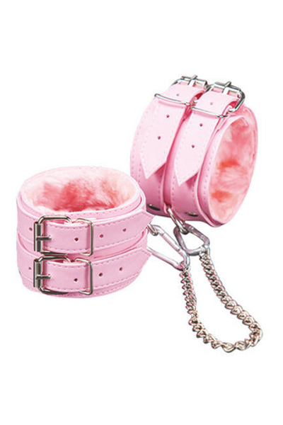 Оковы розовые на мягкой подкладке "Sitabella" с ремешками (Цвет: розовый)