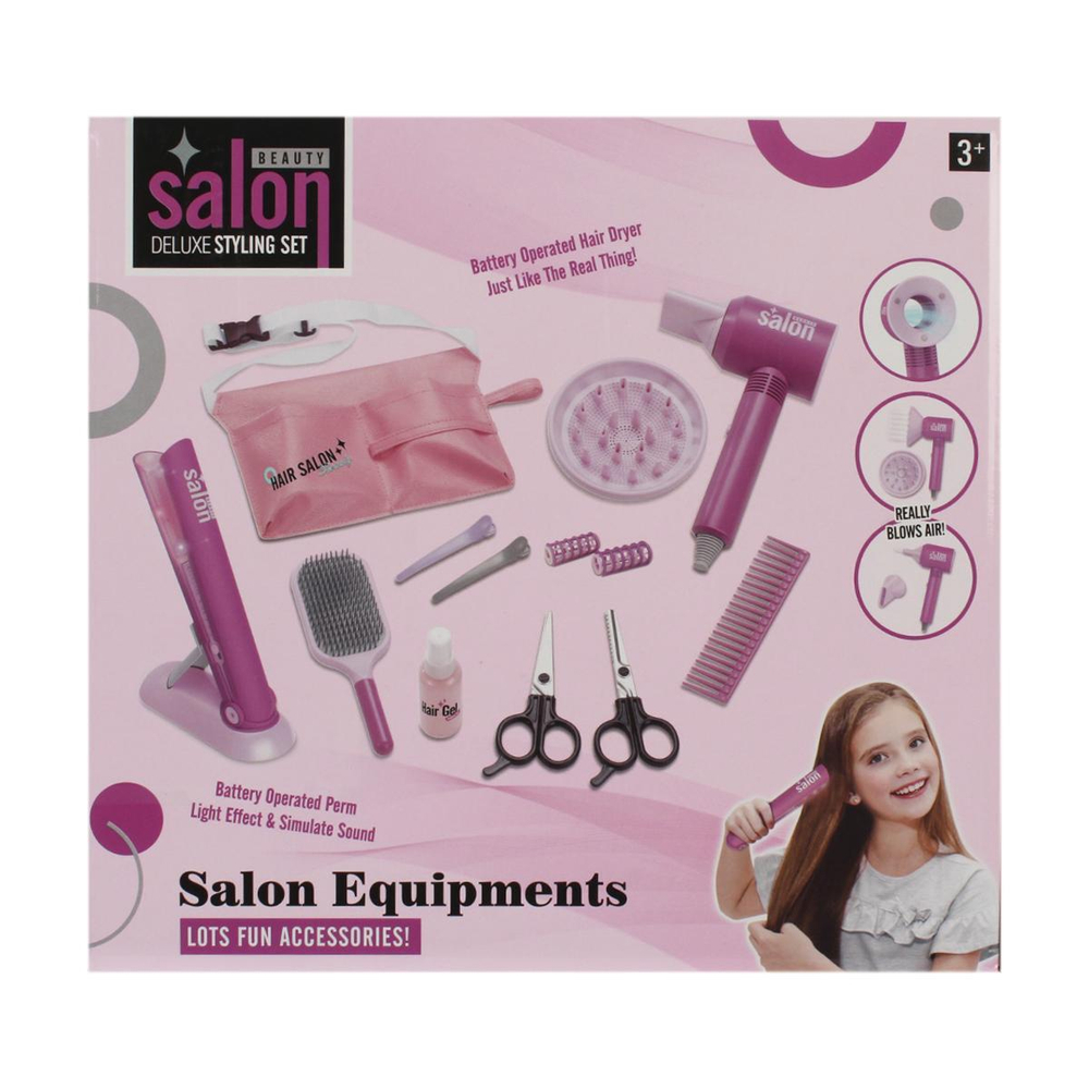 Набор парикмахера "Модная девчонка" с сумочкой, звук, ветер, на бат. (Арт. 2405968)