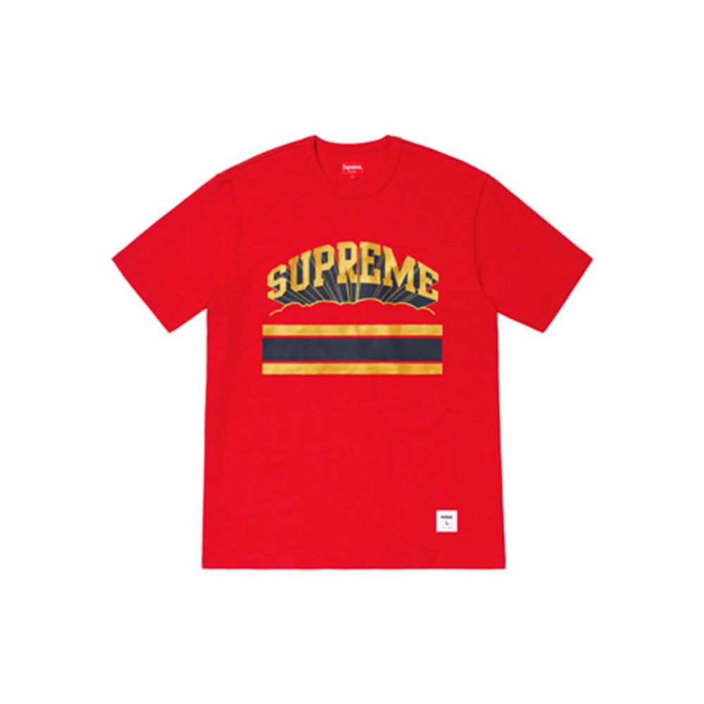 Supreme SS19 Cloud Arc Tee Red Logo T