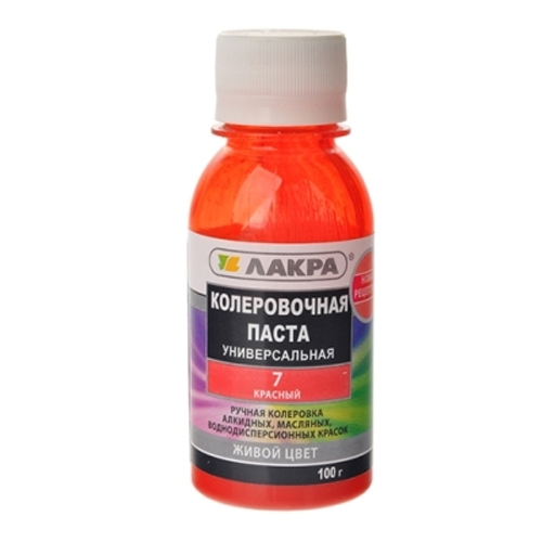 Колер ЛАКРА универсальный красный 100мл