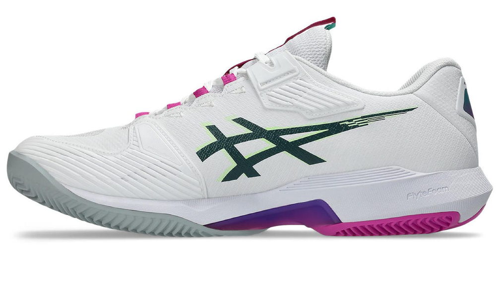 Мужские кроссовки теннисные Asics Solution Speed FF 4 Clay - white/digital sakura