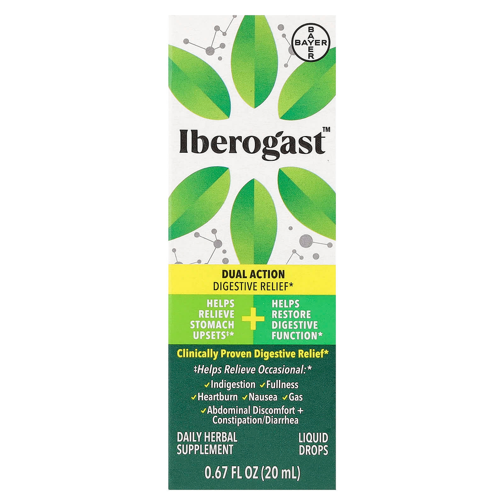 Iberogast, Облегчение пищеварения двойного действия, 20 мл (0,67 жидк. Унции)