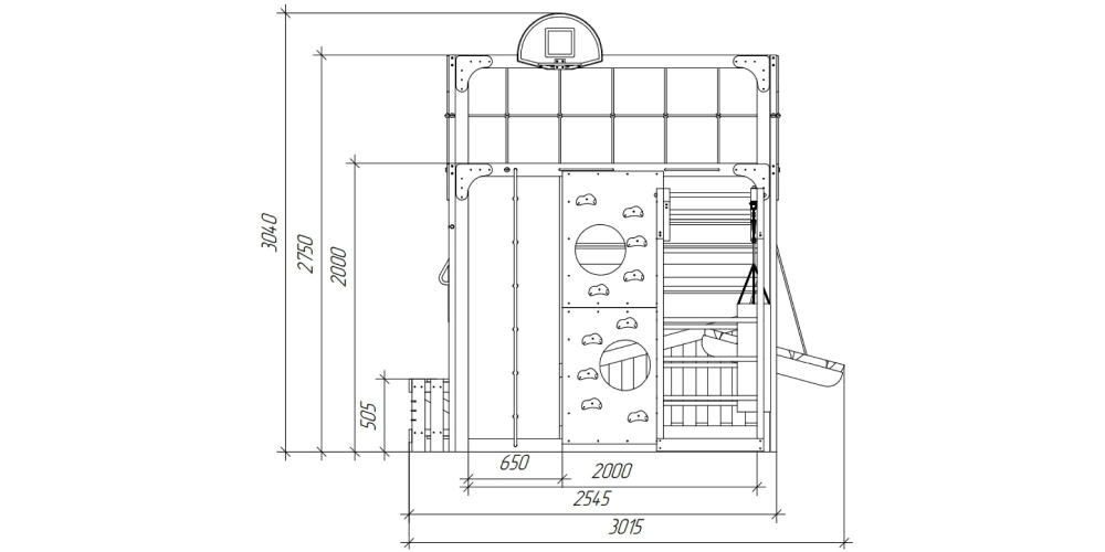 Детская площадка Савушка КУБ-4 (Махагон)
