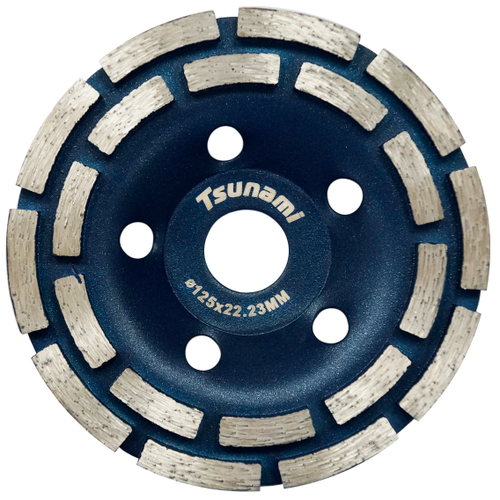 125х22,23 Чашка алмазная двухрядная по бетону TSUNAMI