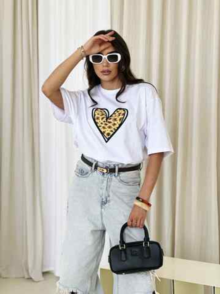 Футболка оверсайз с принтом длинная2