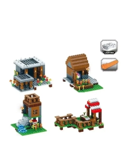 Конструктор Майнкрафт Сражение в деревне 778 деталей/LB600